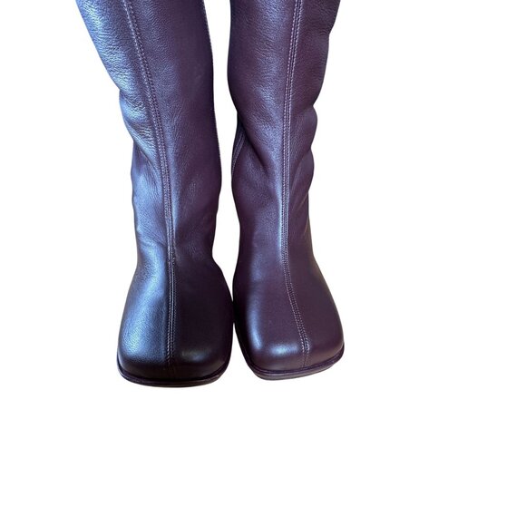 Khaite Morgan Over The Knee Boots Deep Wine Maroon Red Size 41 - Picture 4 of 14